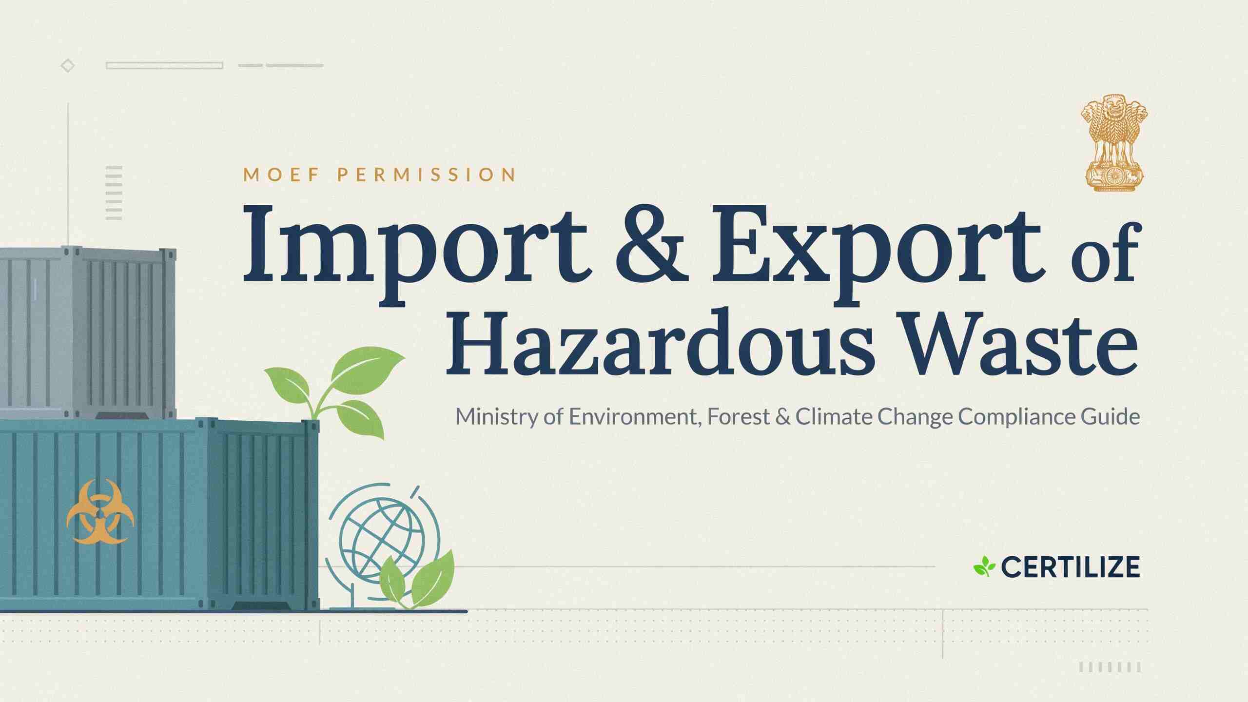 MOEF Permission for Import and Export