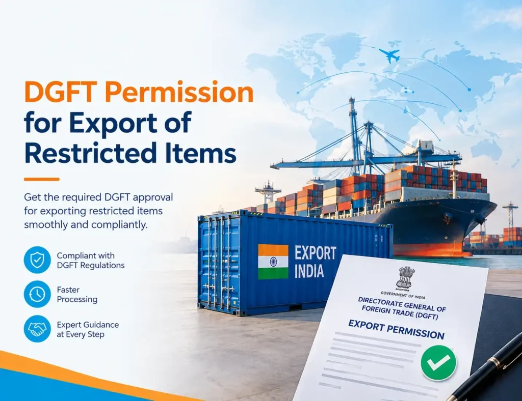 DGFT Permission for Export of Restricted Items