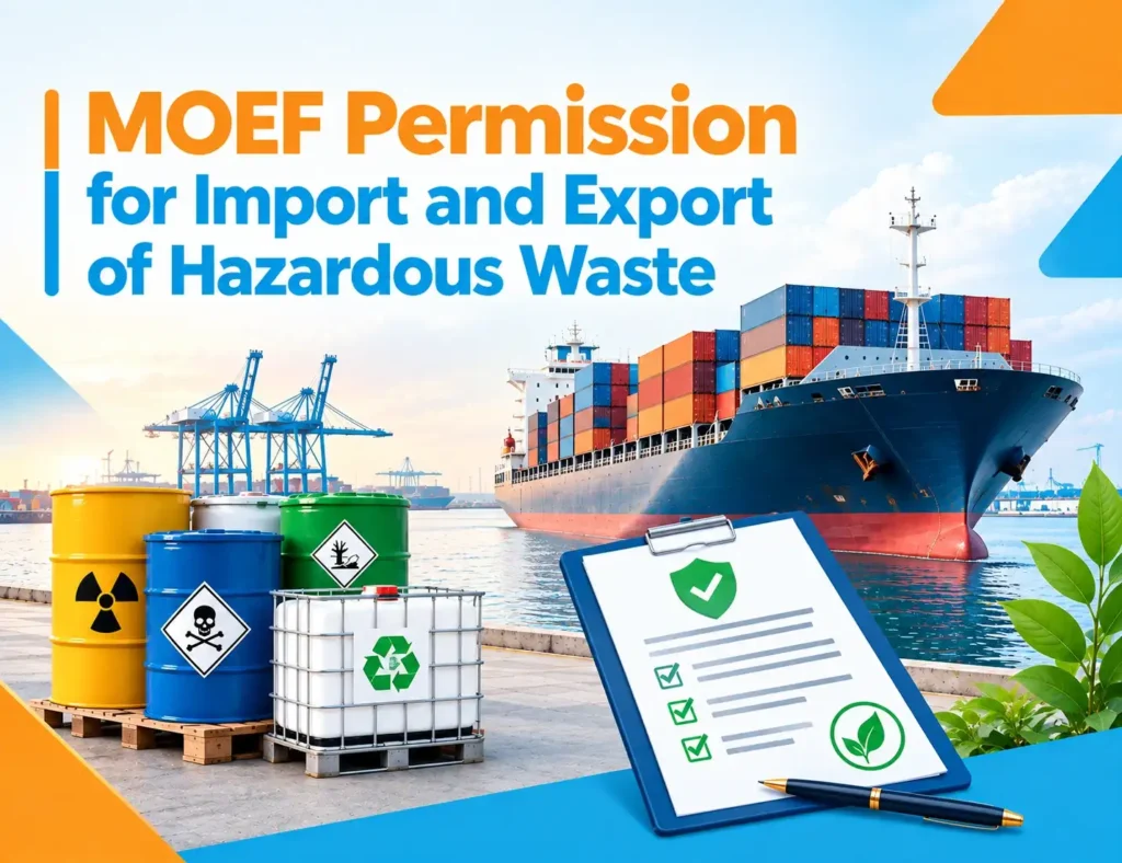 MOEF Permission for Import and Export of Hazardous Waste and Other Waste Ministry of Environment