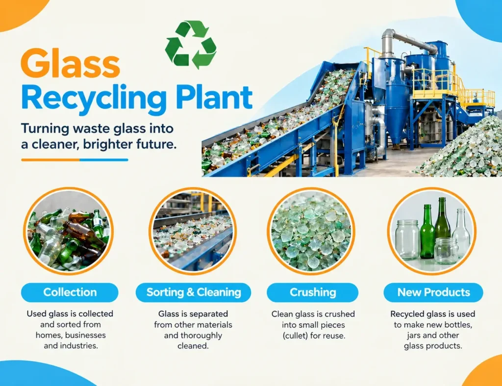 Glass Recycling Plant Setup